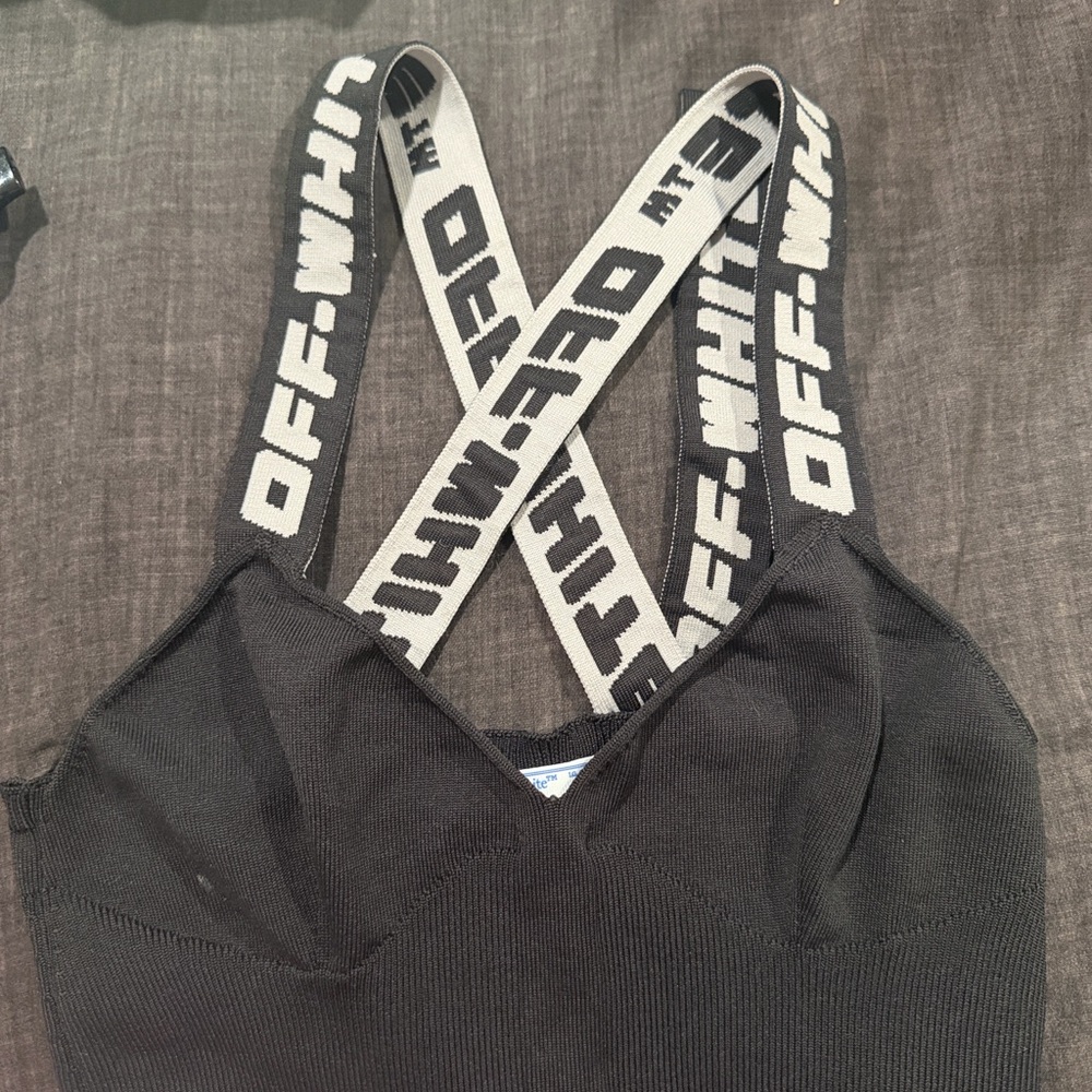 Off-White Black and Gray Strappy Bra